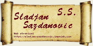 Slađan Sazdanović vizit kartica
